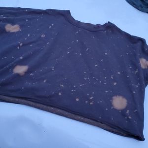 Cropped bleach dyed shirt